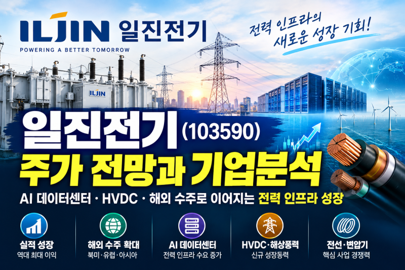 일진전기(103590) 주가 전망과 기업분석｜AI 데이터센터·HVDC·해외 수주로 이어지는 전력 인프....