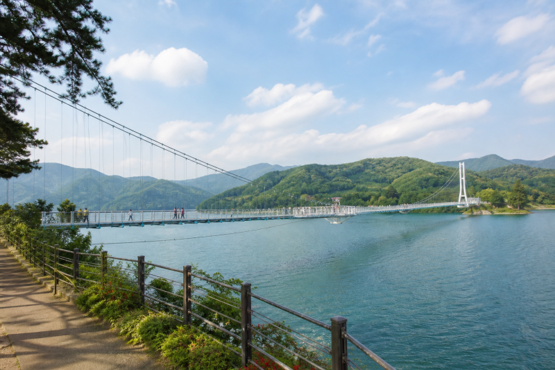 예산 예당호 출렁다리 주차와 야경