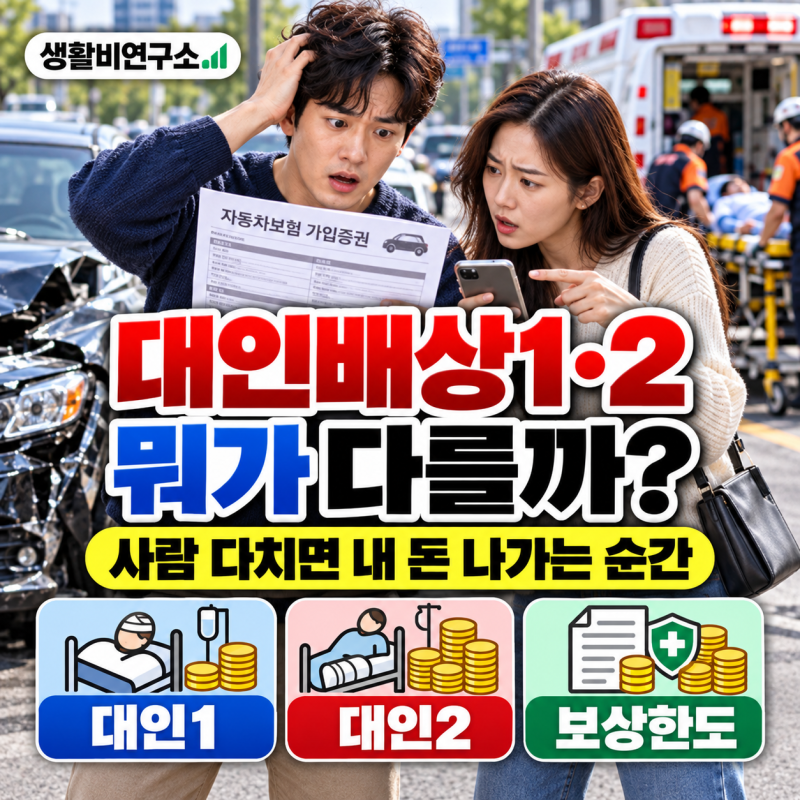 자동차보험 대인배상1·2 뭐가 다를까? 사람 다치면 내 돈 나가는 순간 5가지