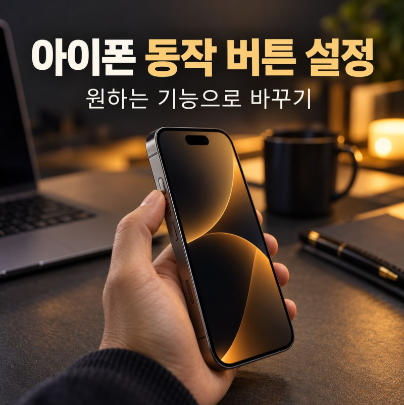 아이폰 동작 버튼에 원하는 기능 설정하는 방법