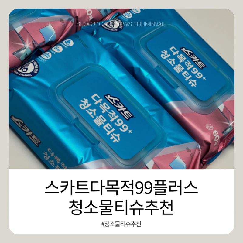 ️스카트 다목적99+ 청소물티슈 후기 집안 곳곳 닦기 좋은 청소용 물티슈