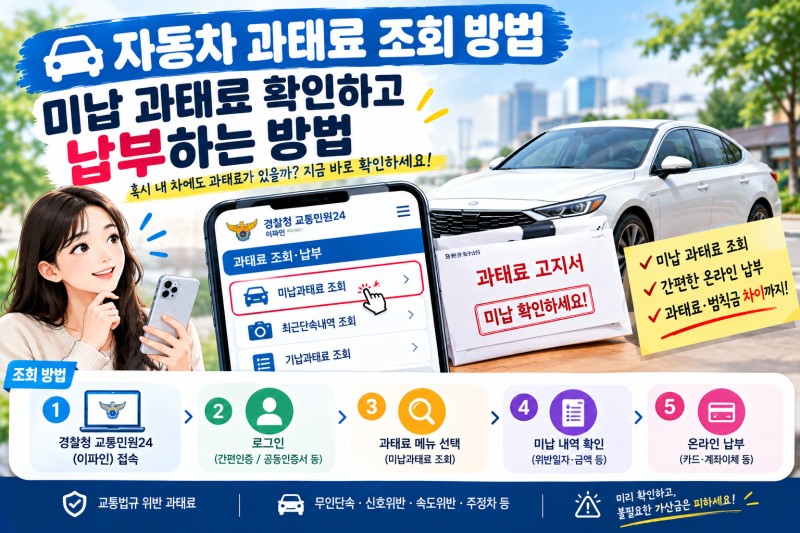 자동차 과태료 조회 방법｜미납 과태료 확인하고 납부하는 방법