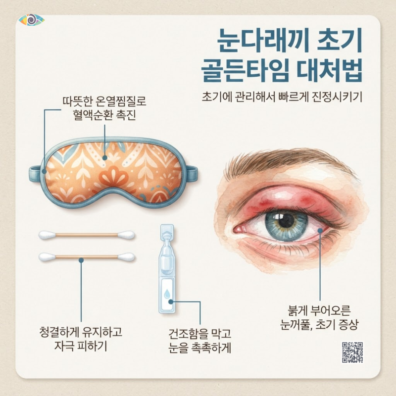 눈다래끼 초기증상 빠르게 가라앉히는 찜질법과 필수 관리 꿀팁