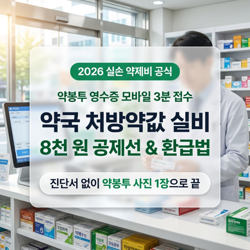 [2026] 약국 처방약값 약제비 실비 청구 기준: 8천 원 공제선 계산식과 30·60·90일 장기 처방 환....