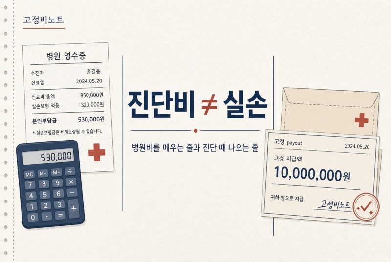 진단비는 병원비를 메우지 않습니다 | 정액과 실손