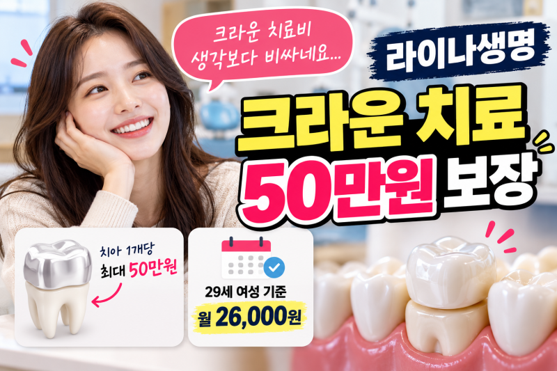 라이나생명 치아보험 크라운 50만원, 29세 여성 월 2만원대로 준비한 이유