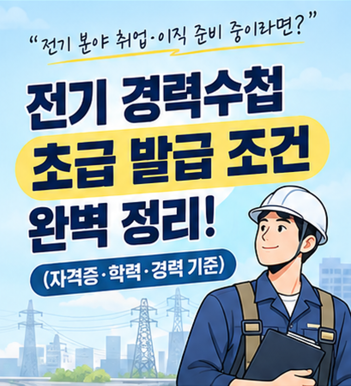 전기 경력수첩 초급 발급 조건 완벽 정리