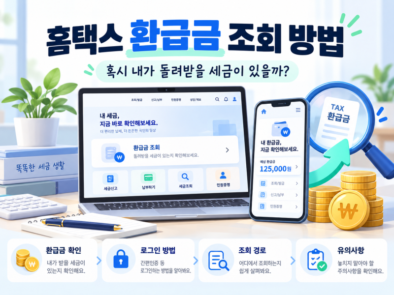 [홈택스] 환급금 조회 방법｜혹시 내가 돌려받을 세금이 있을까?