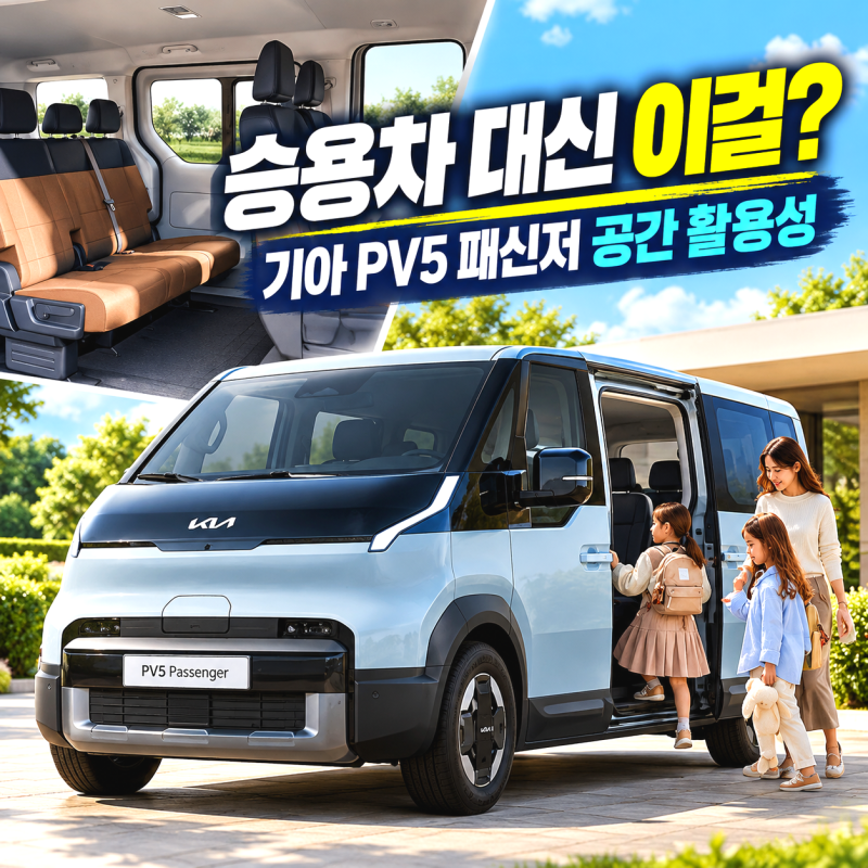 "승용차 대신 이걸?" 기아 PV5 패신저 공간 활용성 살펴봤어요