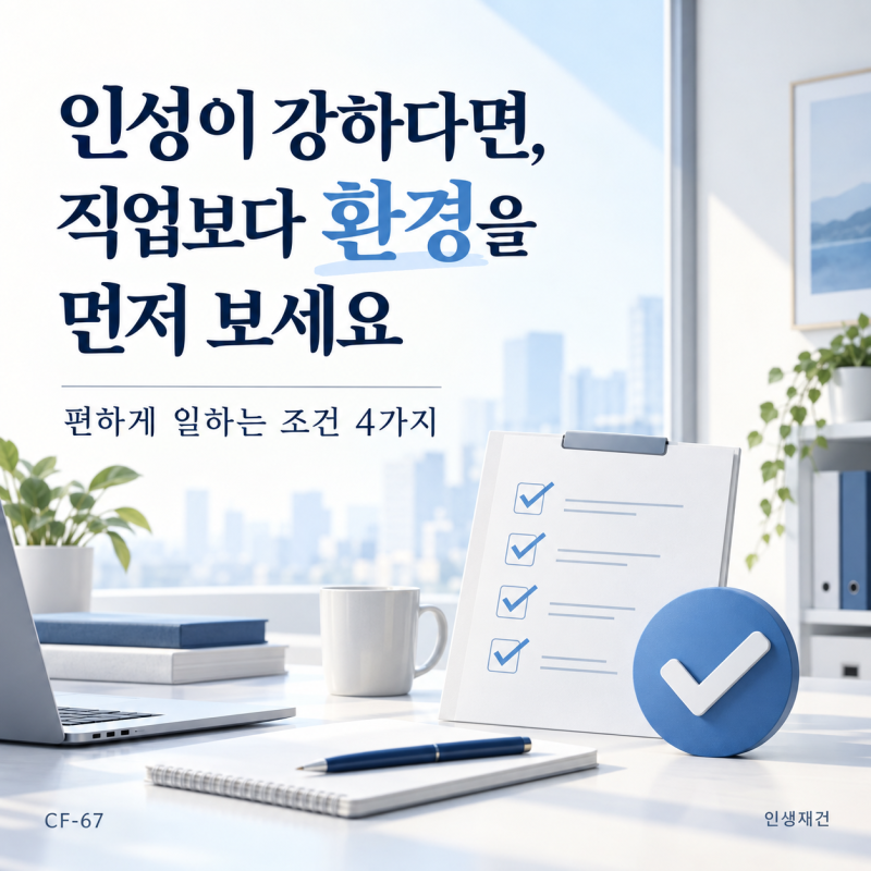CF-67. 인성이 강한 사주, 어떤 직업 환경에서 일할 때 편할까