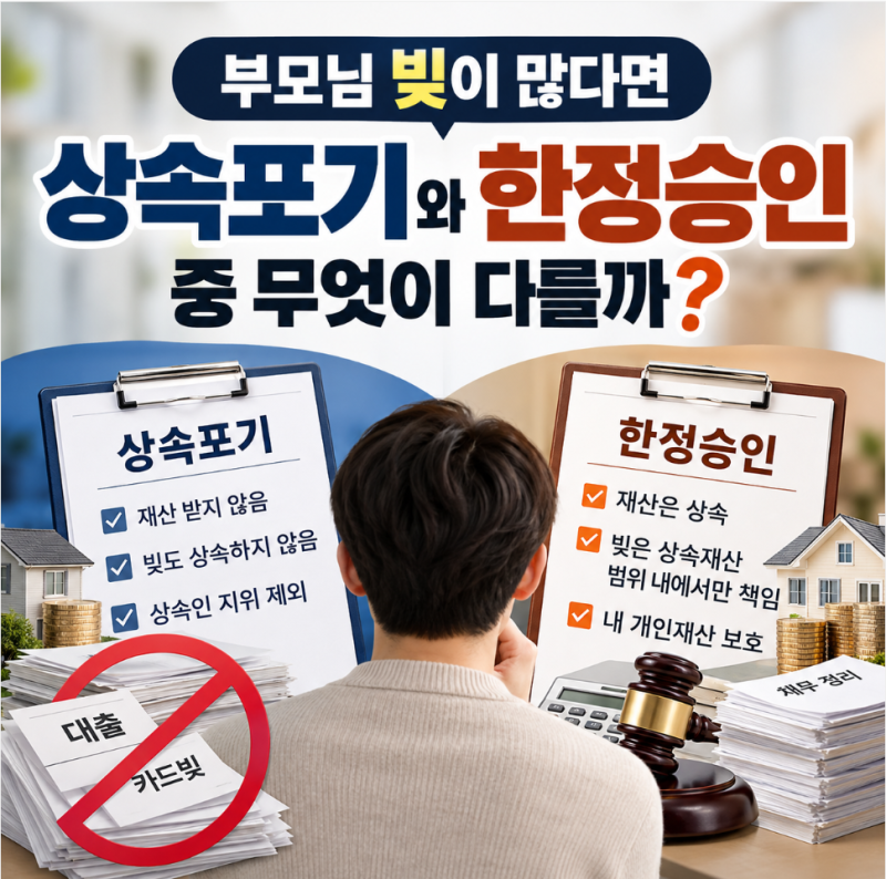 [생활정보] 부모님 빚이 많다면 상속포기와 한정승인 중 무엇이 다를까?