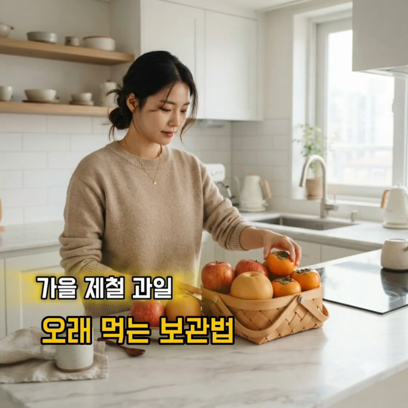 가을 제철 과일 보관법 사과 배 감 오래 두고 먹는 방법