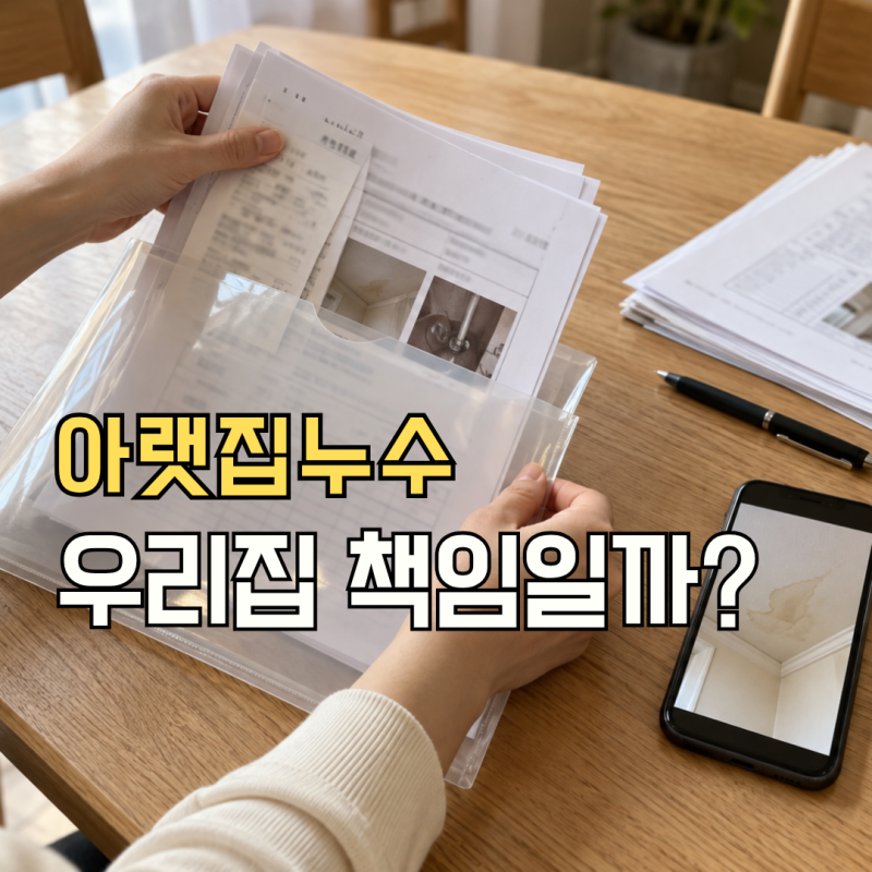 아파트 누수 수리비, 윗집이 내야 할까? 부담 전 확인할 5가지