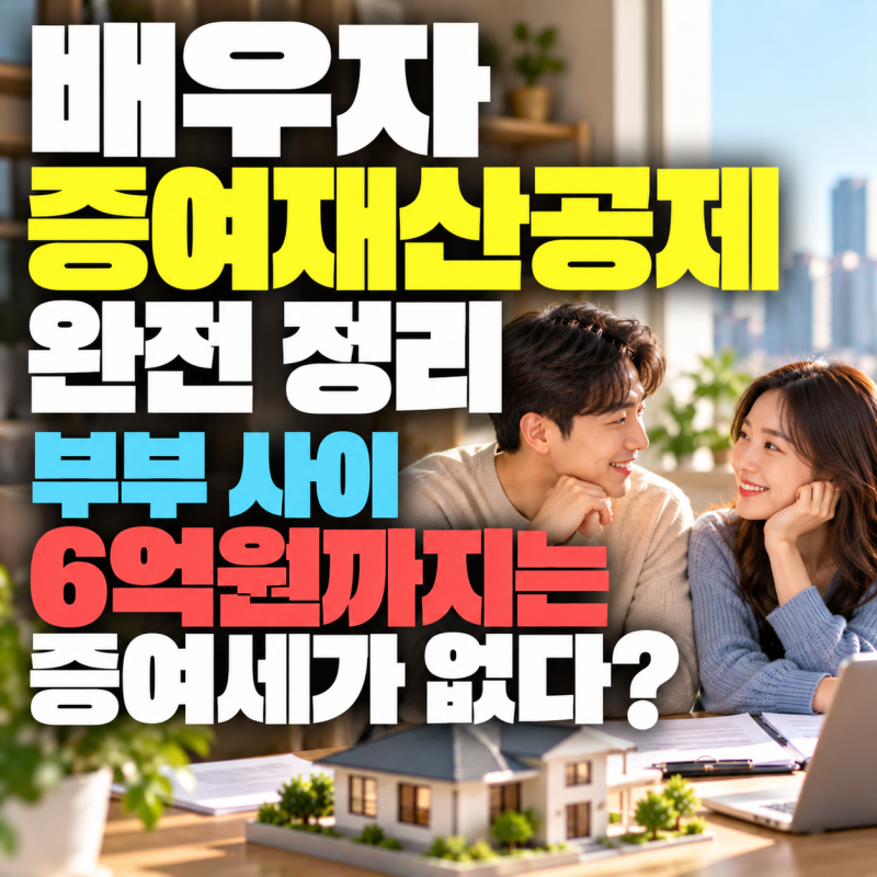배우자 증여재산공제 완전 정리 - 6억원까지는 증여세가 없다?
