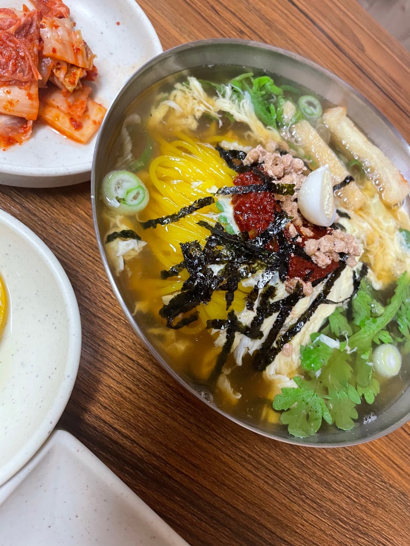 옥천맛집 옥천풍미당, 따뜻한 물쫄면·김밥 후기