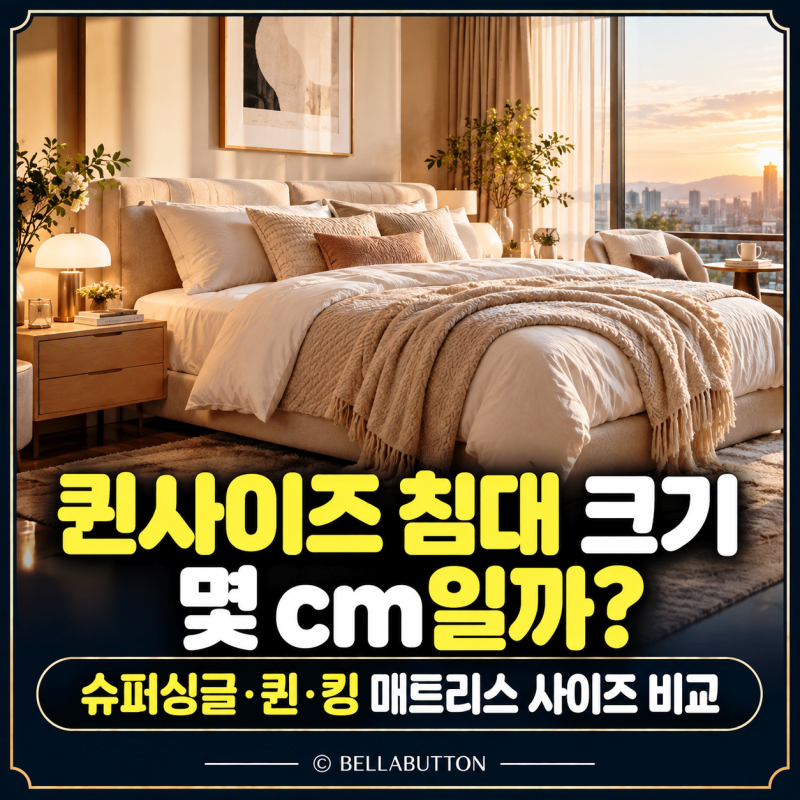 퀸사이즈 침대 크기 몇 cm일까? 슈퍼싱글·퀸·킹 매트리스 사이즈 비교