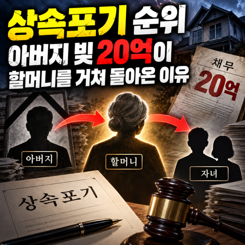 상속포기 순위 | 아버지 빚 20억이 할머니를 거쳐 돌아온 이유