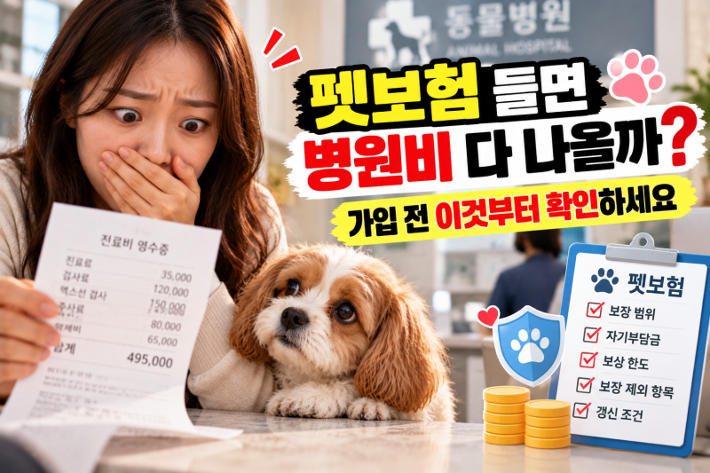 펫보험 들면 동물병원비 다 나올까? 가입 전에 꼭 확인할 것