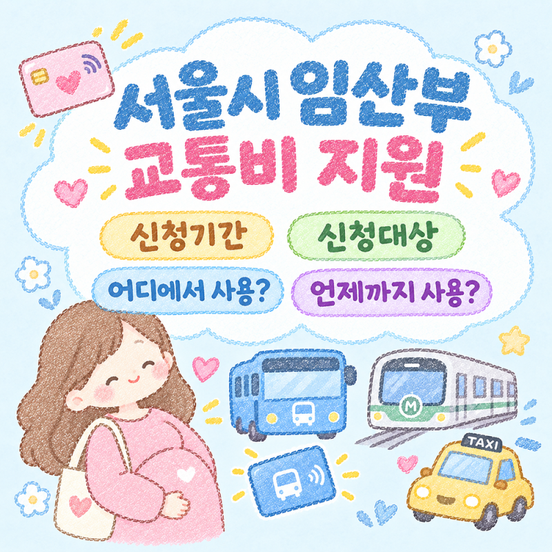 서울시 임산부 교통비 지원, 사용처와 사용기한, 대상, 금액 총정리