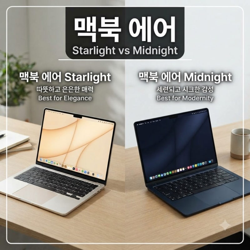 맥북에어 15 M5 스타라이트와 미드나이트, 사람들이 한쪽을 더 고르는 이유