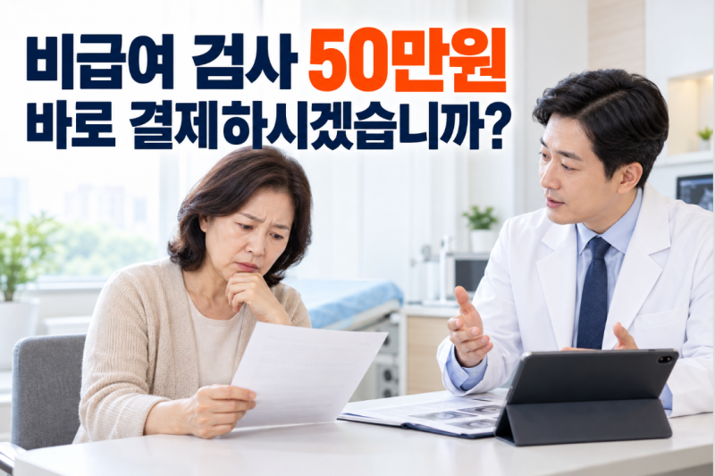 “비급여 검사 50만원입니다” 바로 결제하지 마세요…병원에 꼭 물어볼 7가지