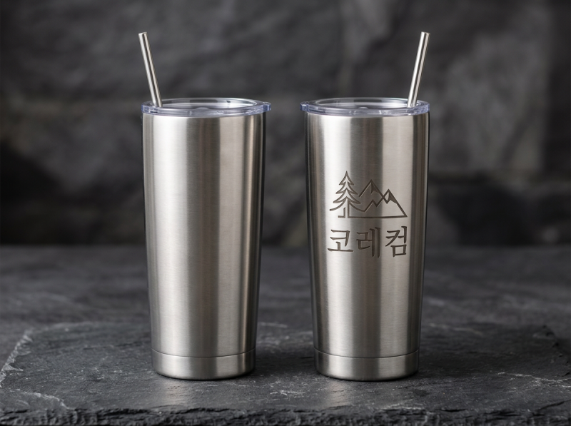 프린트앤굿즈가 알려드려요. 텀블러각인 하나로 선물의 급을 틀리게 하는 방법! 레이저각인....