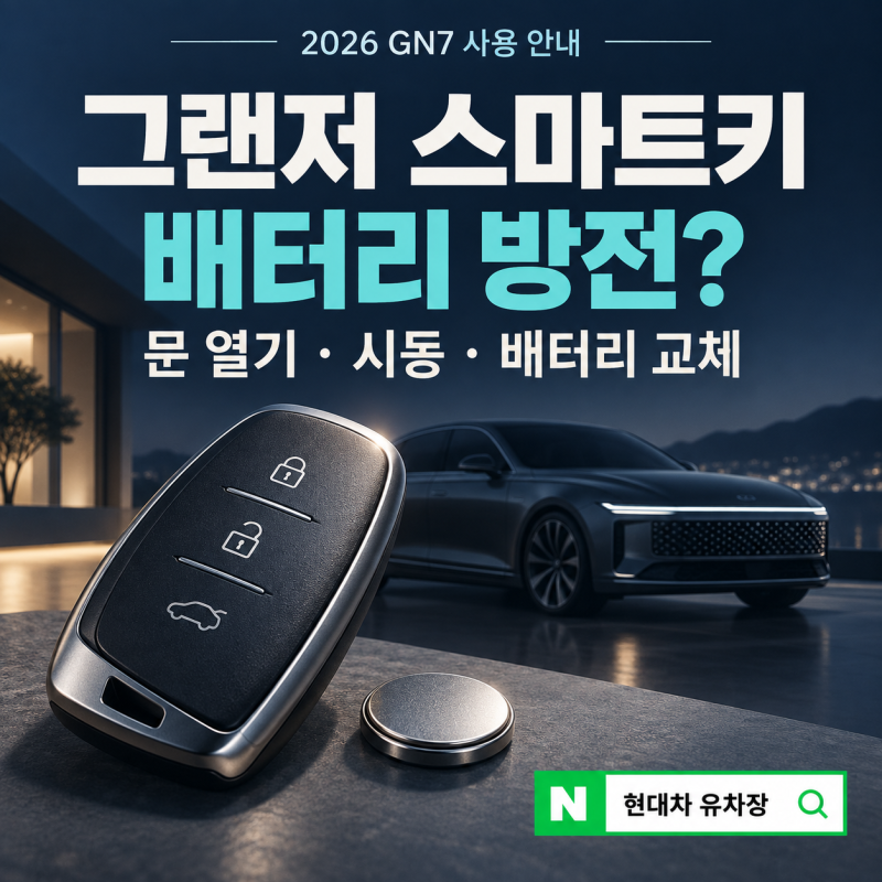 그랜저 스마트키 배터리 방전됐을 때｜문 여는 법부터 시동·배터리 교체까지