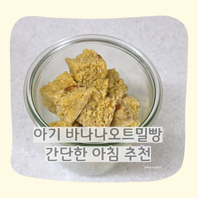 아기 바나나오트밀빵 만들기 등원 전 아침 레시피 초간단