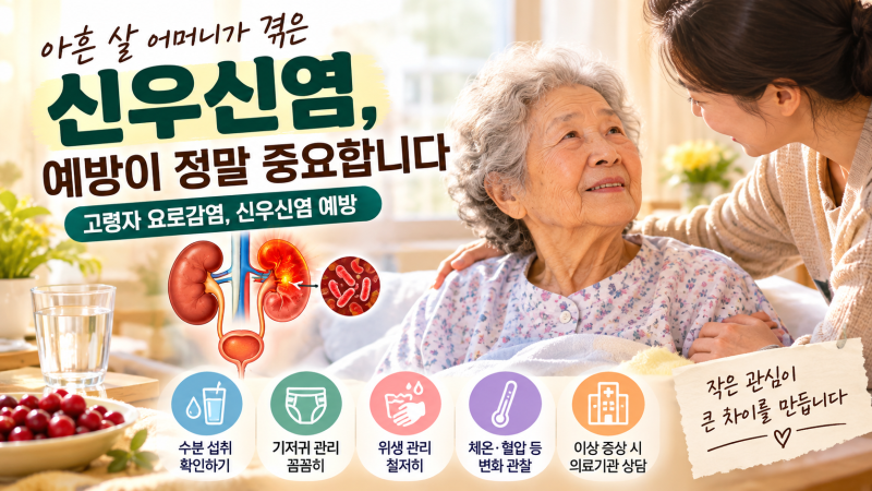 신우신염, 고령 부모님 돌보다 알게 된 위험 신호와 신우신염 예방 방법