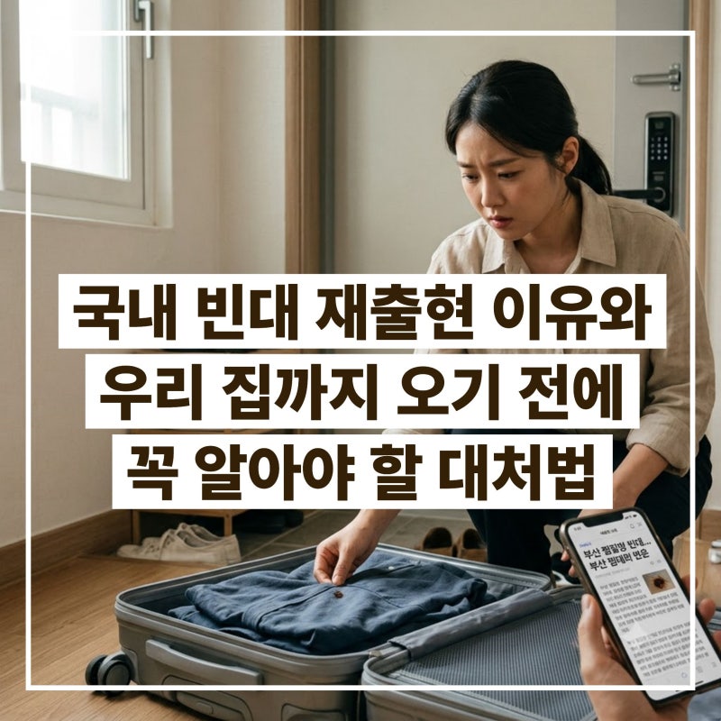빈대는 해외에만 있다? 국내 빈대 재출현 이유와 우리 집까지 오기 전에 꼭 알아야 할 대처법
