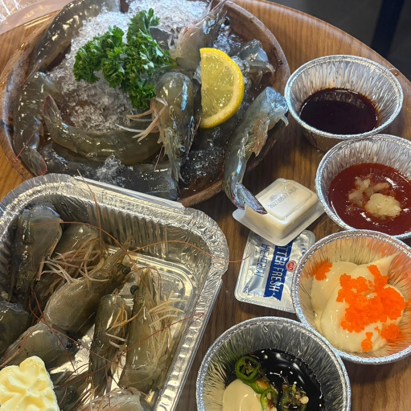 [오이도] 생새우회 구이 맛집 버터새우구이 가을에 무조건 필수코스! 무한리필 가성비 오이....