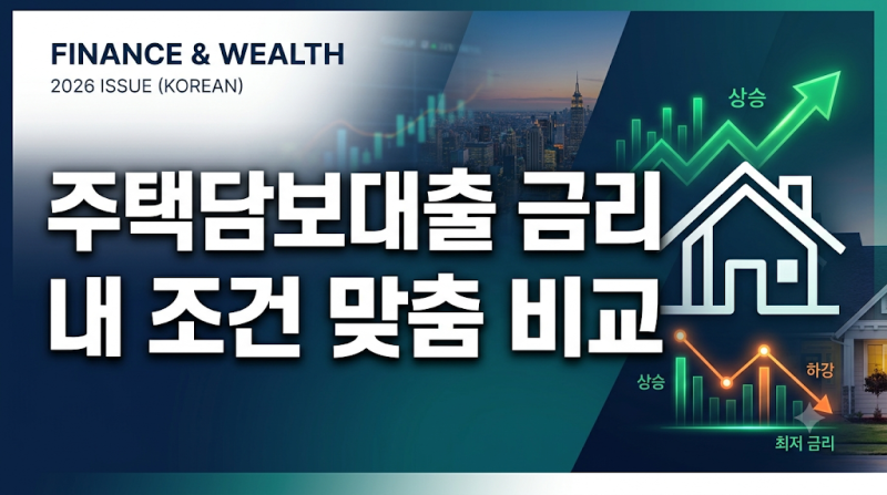 주택담보대출 금리비교 2026 최신 공시 및 내 조건 맞춤 조회법