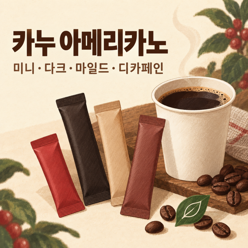 카누 아메리카노, 미니·다크·마일드·디카페인 어떻게 고를까요?
