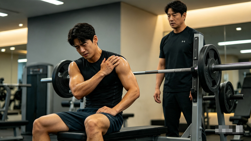 벤치 프레스만 하면 어깨 앞쪽이 아픈 이유