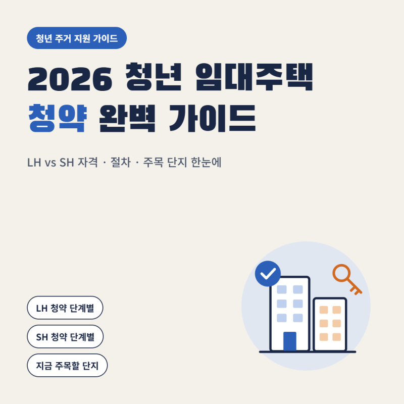 2026 청년 임대주택 청약 완벽 가이드: LH·SH 자격부터 신청 절차, 지금 주목할 단지까지