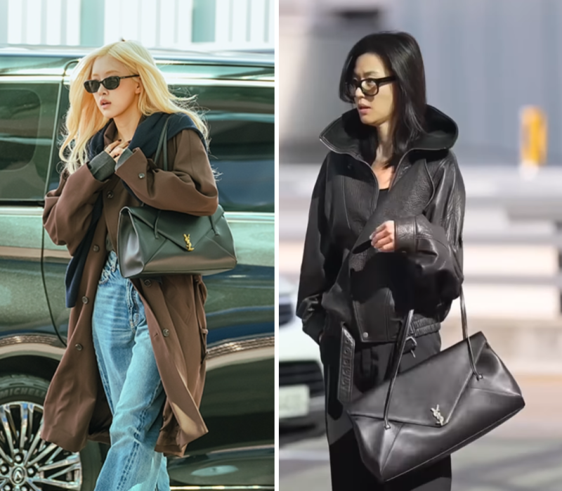 같은 날 출국길에 든 '500만원대' 가방? 전지현 vs 로제 180도 다른 스타일링 대결