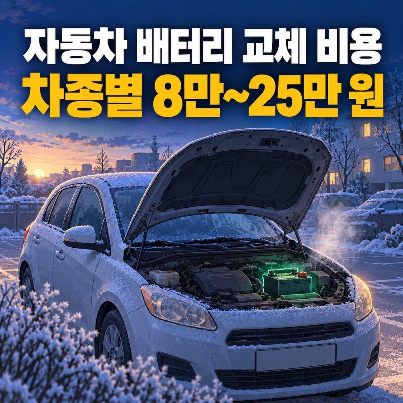 '8만~25만 원' 자동차 배터리 교체 비용이 차종마다 이렇게 벌어져요