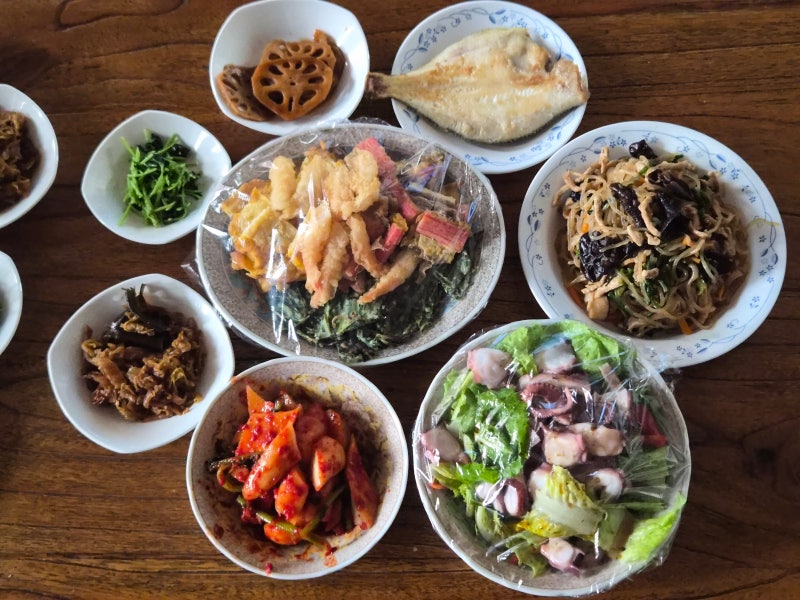 [추석 음식] 남편과 함께 만든 잡채 10인분, 다음날 데워 먹어도 맛있게 :: 김진순 여사님 잡채....
