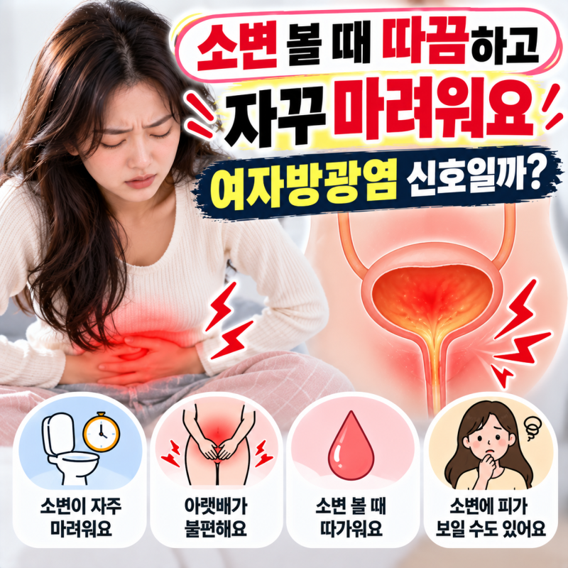“소변 볼 때 따끔하고 자꾸 마려워요” 여자방광염, 그냥 참으면 괜찮아질까?