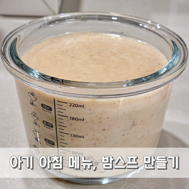 가을 아기아침메뉴로 좋은 밤스프, 안 먹던 아이도 먹은 아기스프와 밤효능