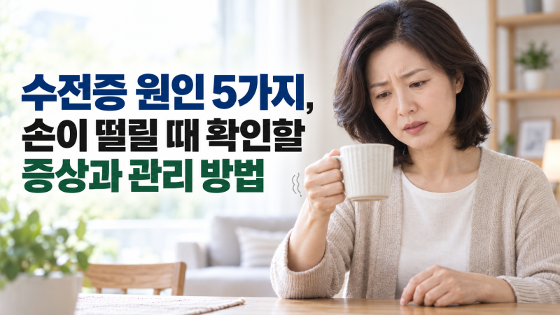 수전증 원인 5가지, 손이 떨릴 때 확인할 증상과 관리 방법