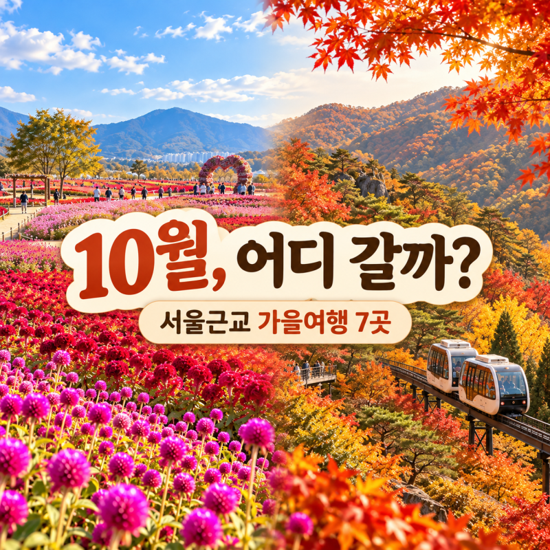 10월 서울 근교 가볼 만한 곳 7곳｜꽃·억새·단풍, 당일치기 가을여행 어디 갈까?