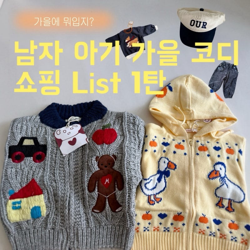 “이렇게만 입혀 줘” 남자 아기 코디 가을 옷 쇼핑 브랜드 추천•••
