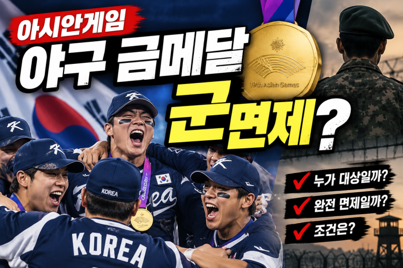 2026 아시안게임 금메달 따면 군면제? 다시 불붙은 병역특례 논란
