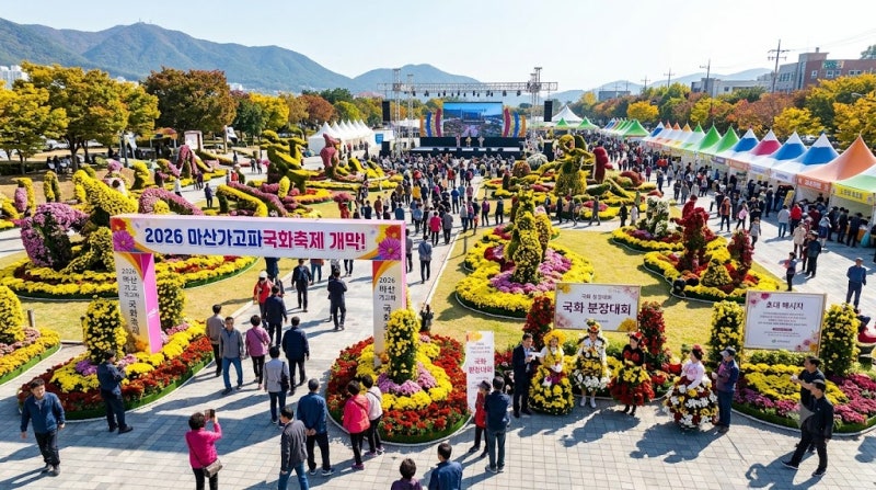 "2026 마산가고파국화축제 10월 31일 개막! 창원 국화축제 국화 분장대회·초대 메시지까지 총....