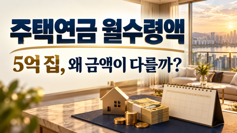 주택연금 월수령액, 5억 원짜리 집인데 왜 받는 돈이 다를까?