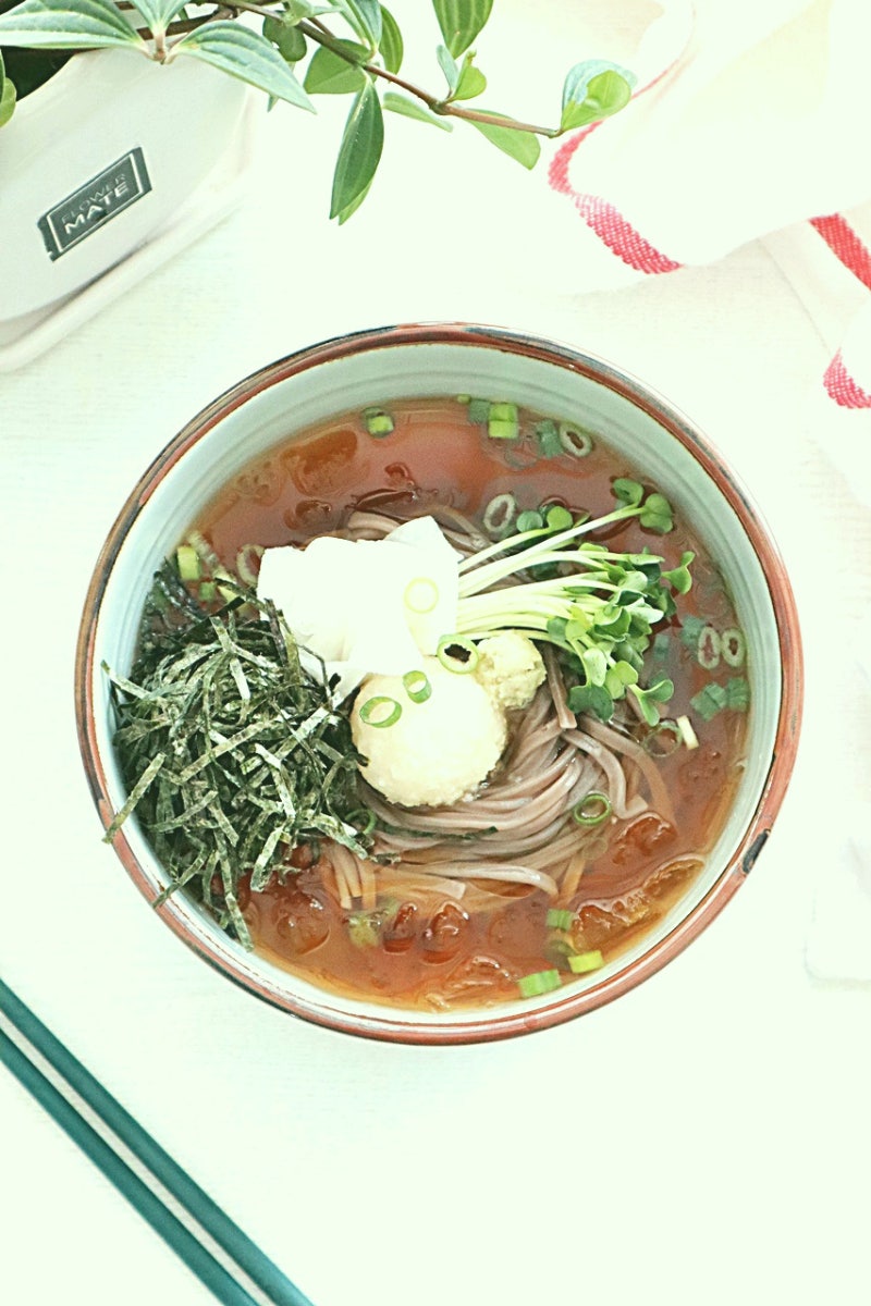 여름철 별미 냉모밀 메밀소바 쯔유육수로 뚝딱 만드는 메밀국수 레시피