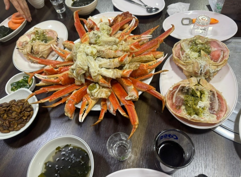 독산 섬마을포차 방문후기 대게맛집 반찬도 맛있음