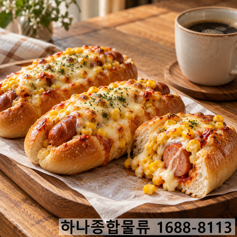 콘치즈 소시지 브레드 만들기｜카페 베이커리 간식 운영법