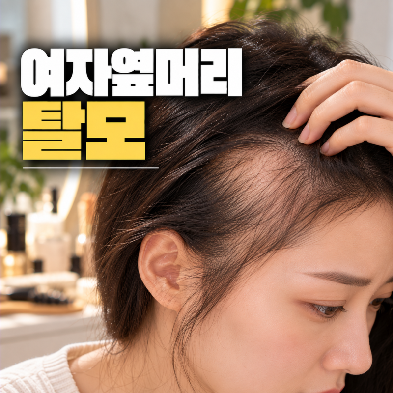 여자 옆머리 탈모 원인 3가지 자가체크 관리법 정리